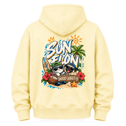 Sun Flow Good Vibes Graphic Hoodie