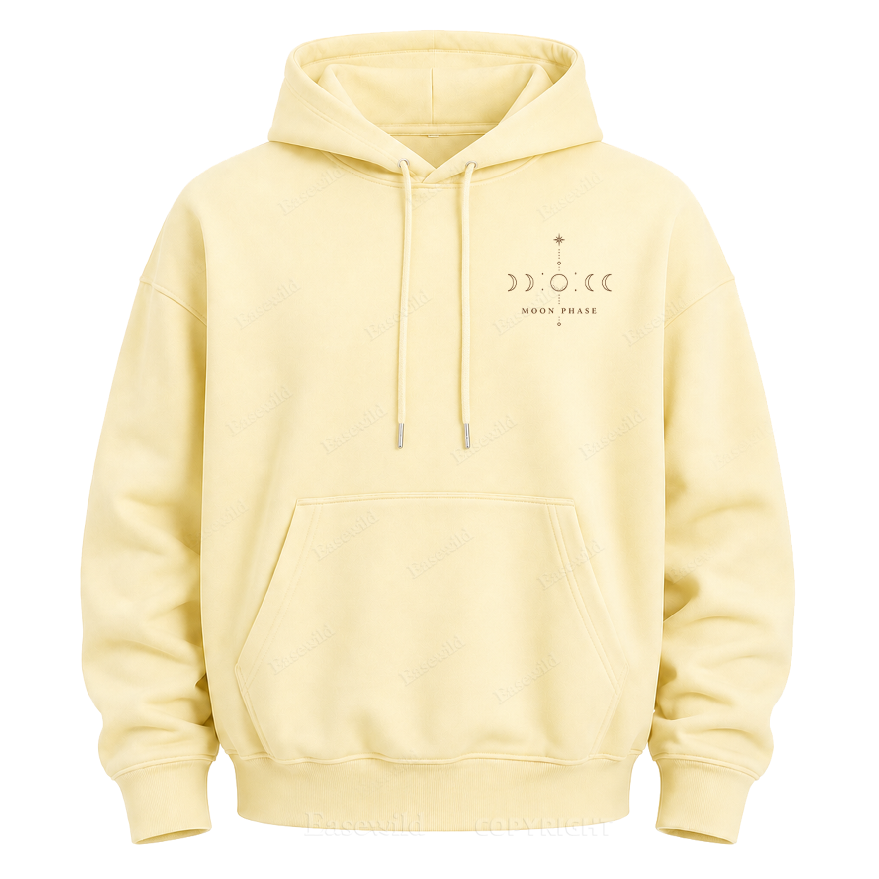 Kapuzenpullover mit Mondphasengrafik