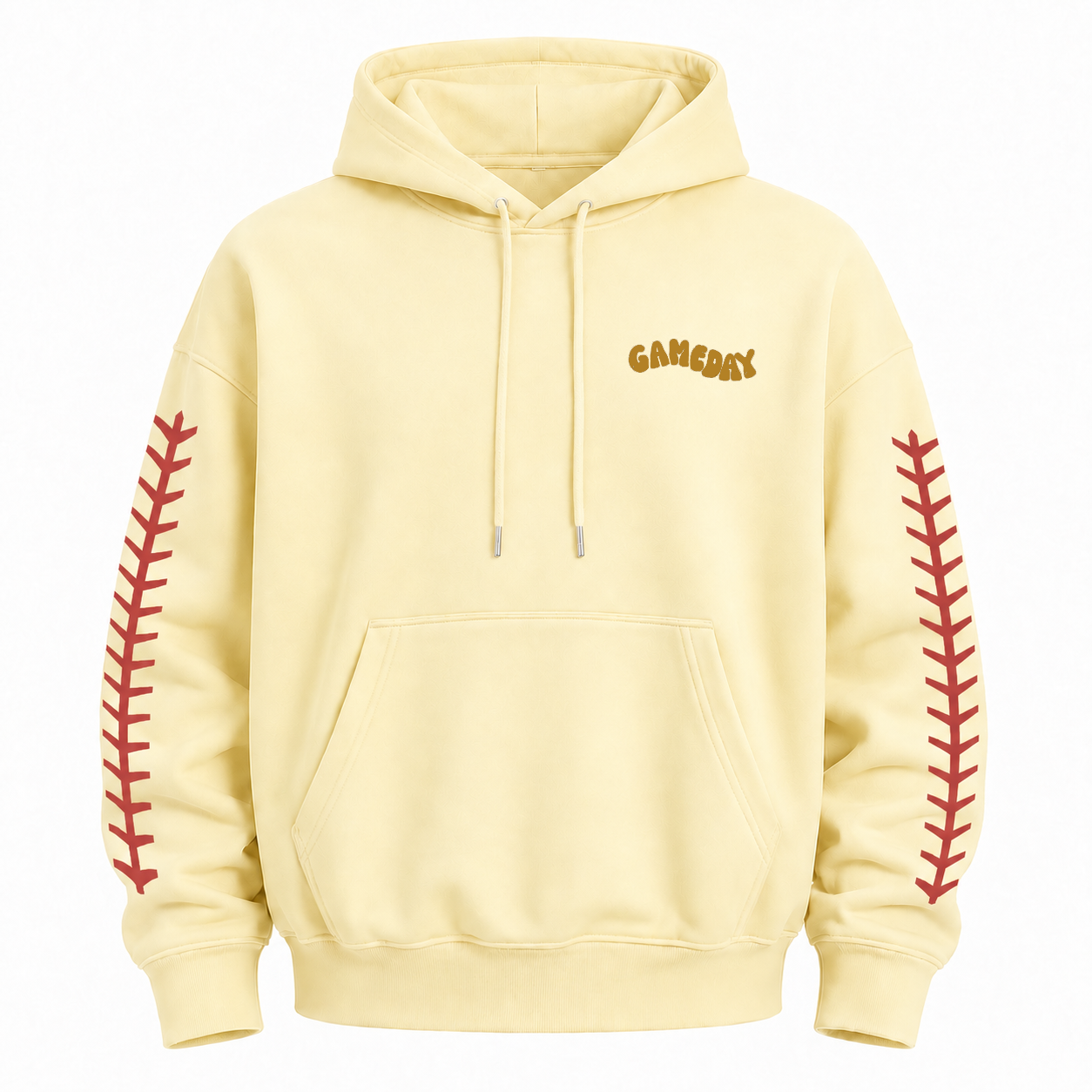 Game Day Baseball Stitch Graphic Hoodie
