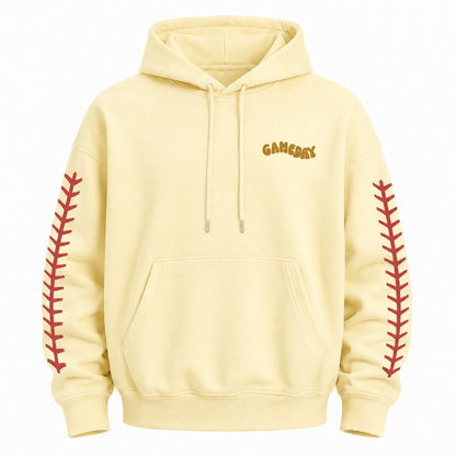Game Day Baseball Stitch Graphic Hoodie