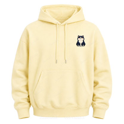 Moody Cat Crew Graphic Hoodie