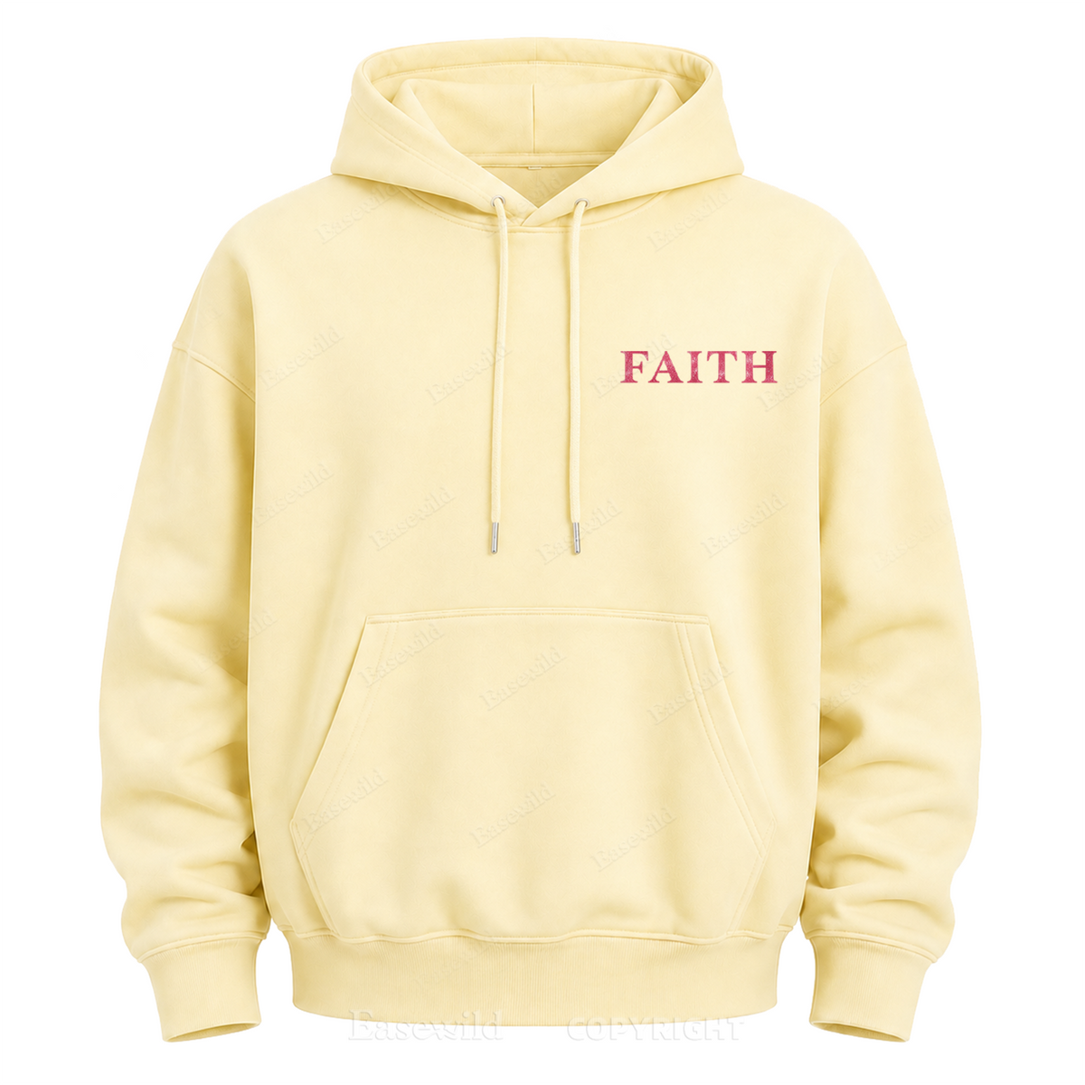 Faith Over Fear Pink Ribbon Graphic Hoodie