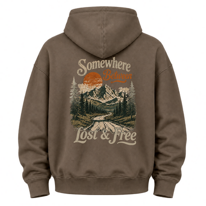 Somewhere Between Lost & Free Graphic Hoodie