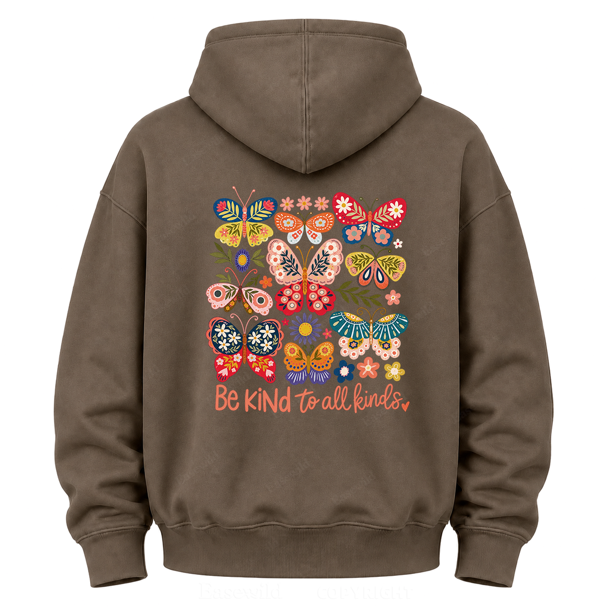 Be Kind to All Kinds Butterfly Graphic Hoodie