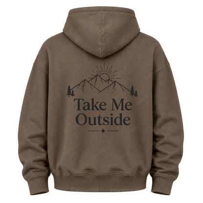 Take Me Outside Mountain Grafik-Kapuzenpullover