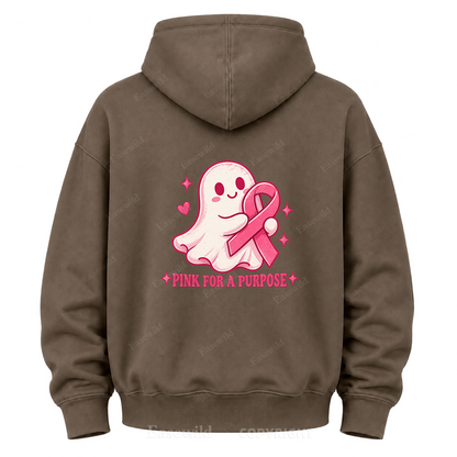 Pink For A Purpose Ghost Graphic Hoodie