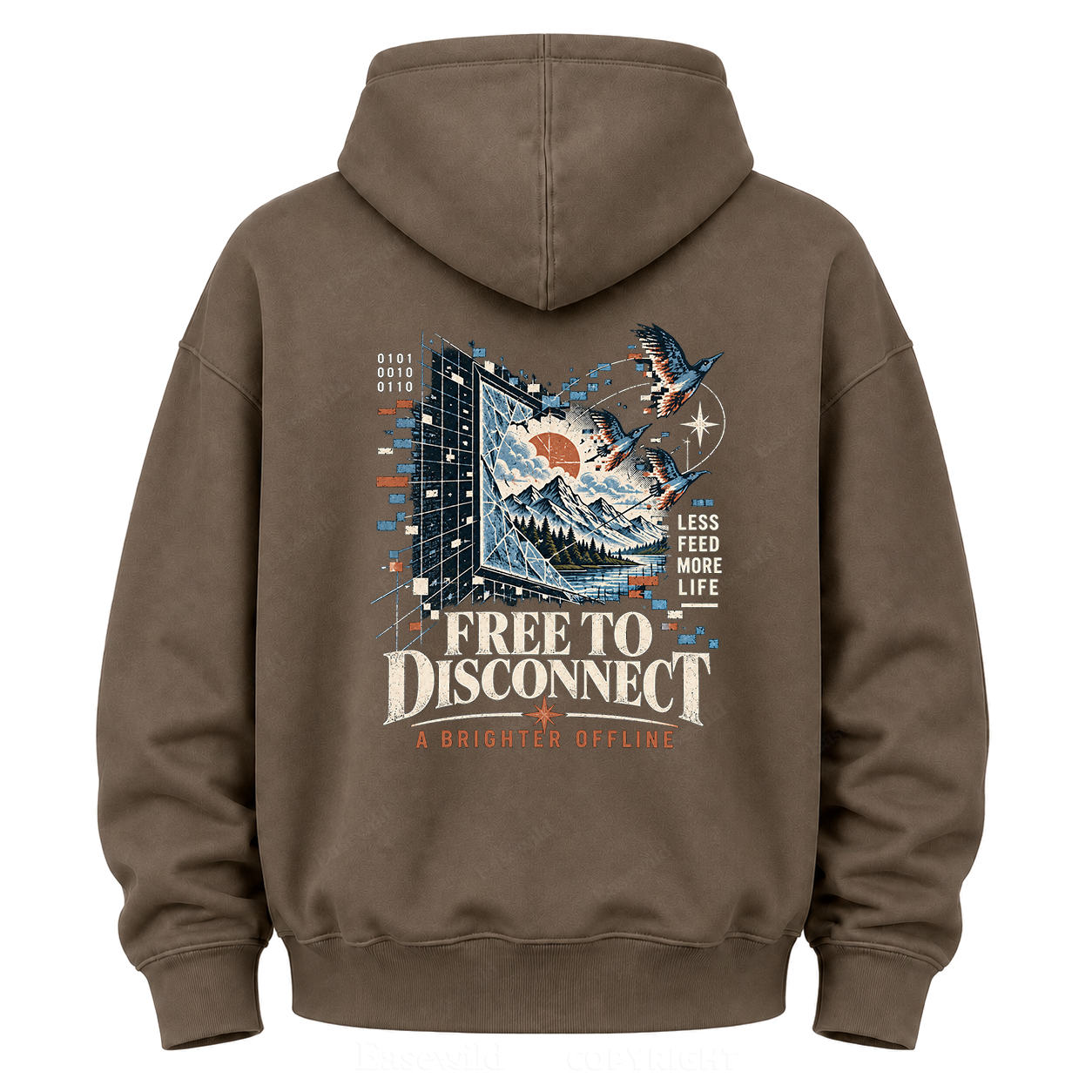 Pixel to Peaks  Graphic Hoodie