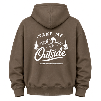 Take Me Outside Out West Grafik-Kapuzenpullover