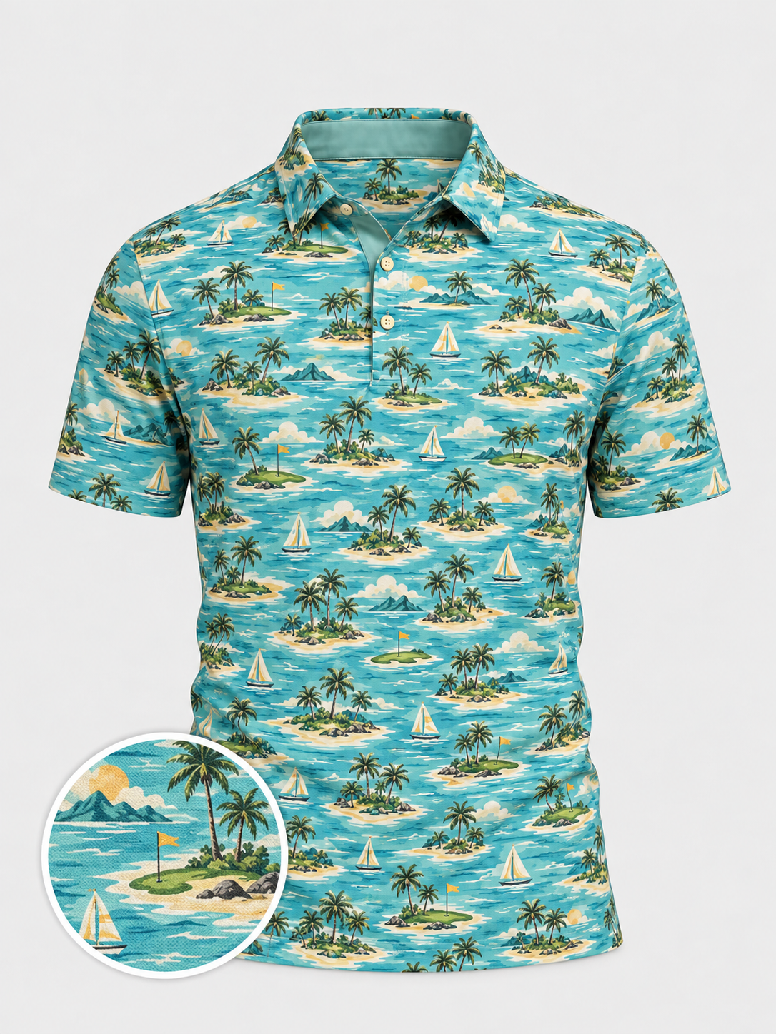Island Green Golf Polo