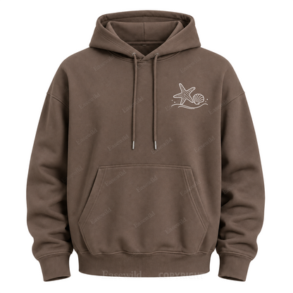 Ocean Breeze Wave Graphic Hoodie