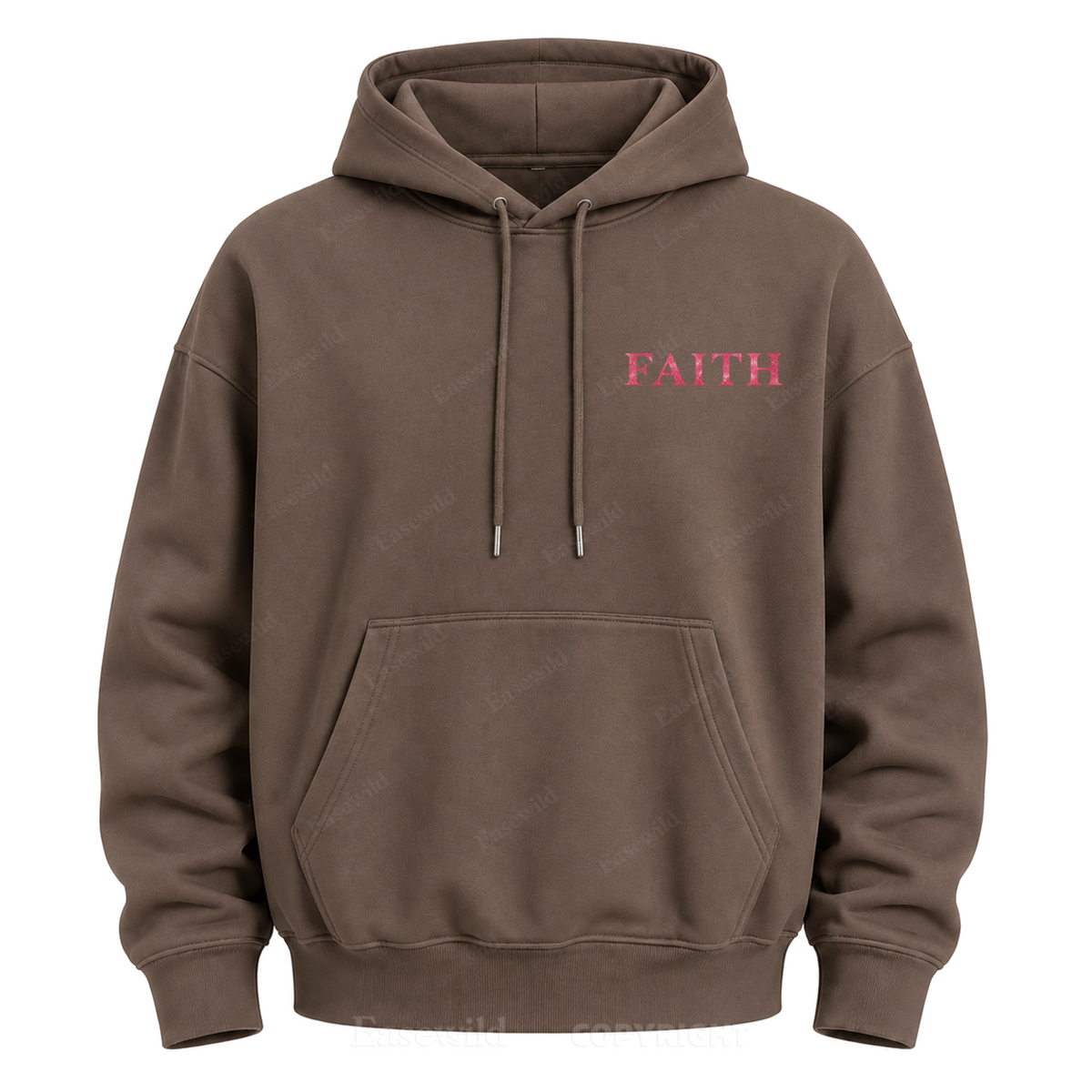 Faith Over Fear Pink Ribbon Graphic Hoodie