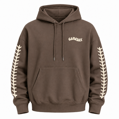 Game Day Baseball Stitch Graphic Hoodie