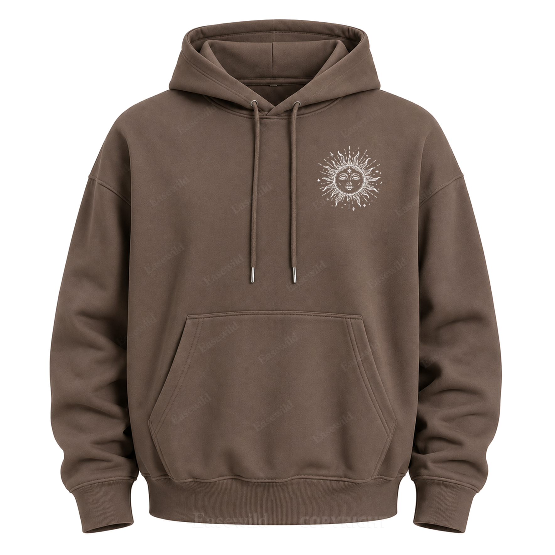 Sonne & Mond "Celestial Washed" Grafik-Kapuzenpullover