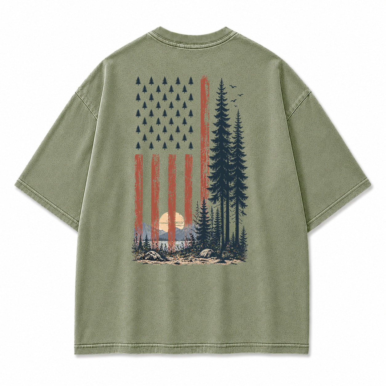 Pine Flag Wilderness Graphic T-Shirt