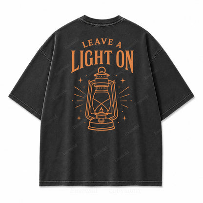 Leave A Light On Graphic Back Print Tee