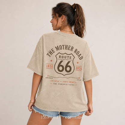 The Mother Road Centennial Washed Back Print Tee