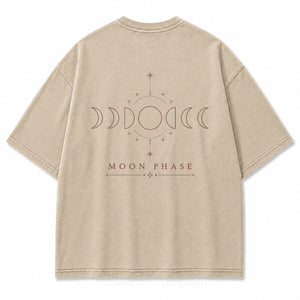 Moon Phase Minimal Graphic T-Shirt