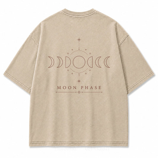 Moon Phase Minimal Graphic T-Shirt