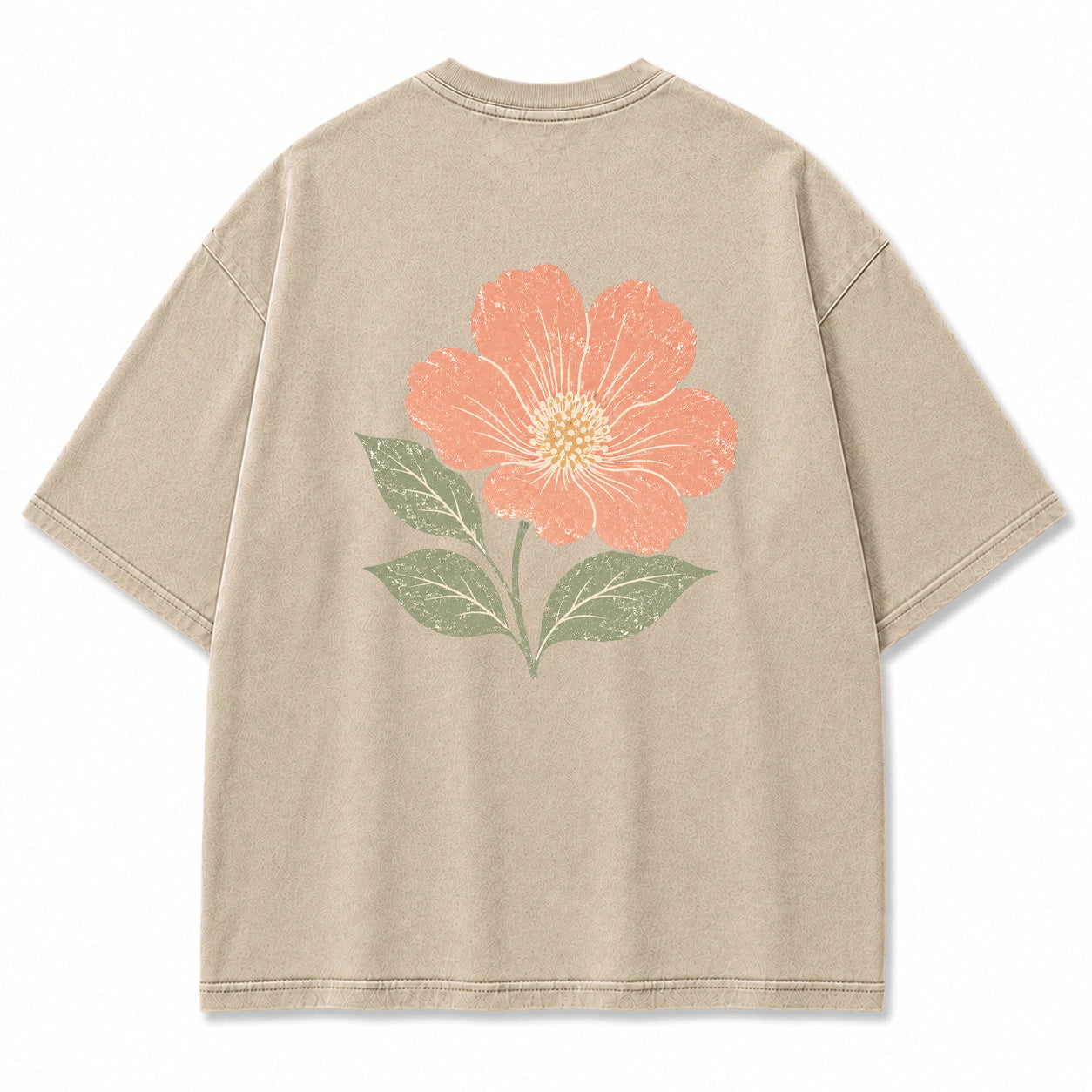 Coral Bloom Floral Graphic T-Shirt