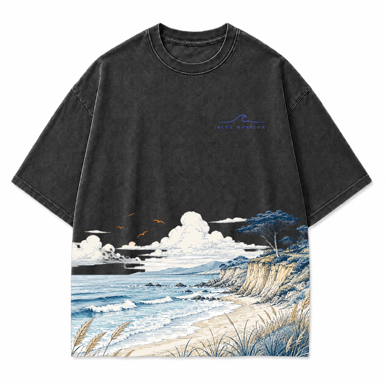 Shoreline Drift Coastal Graphic T-Shirt
