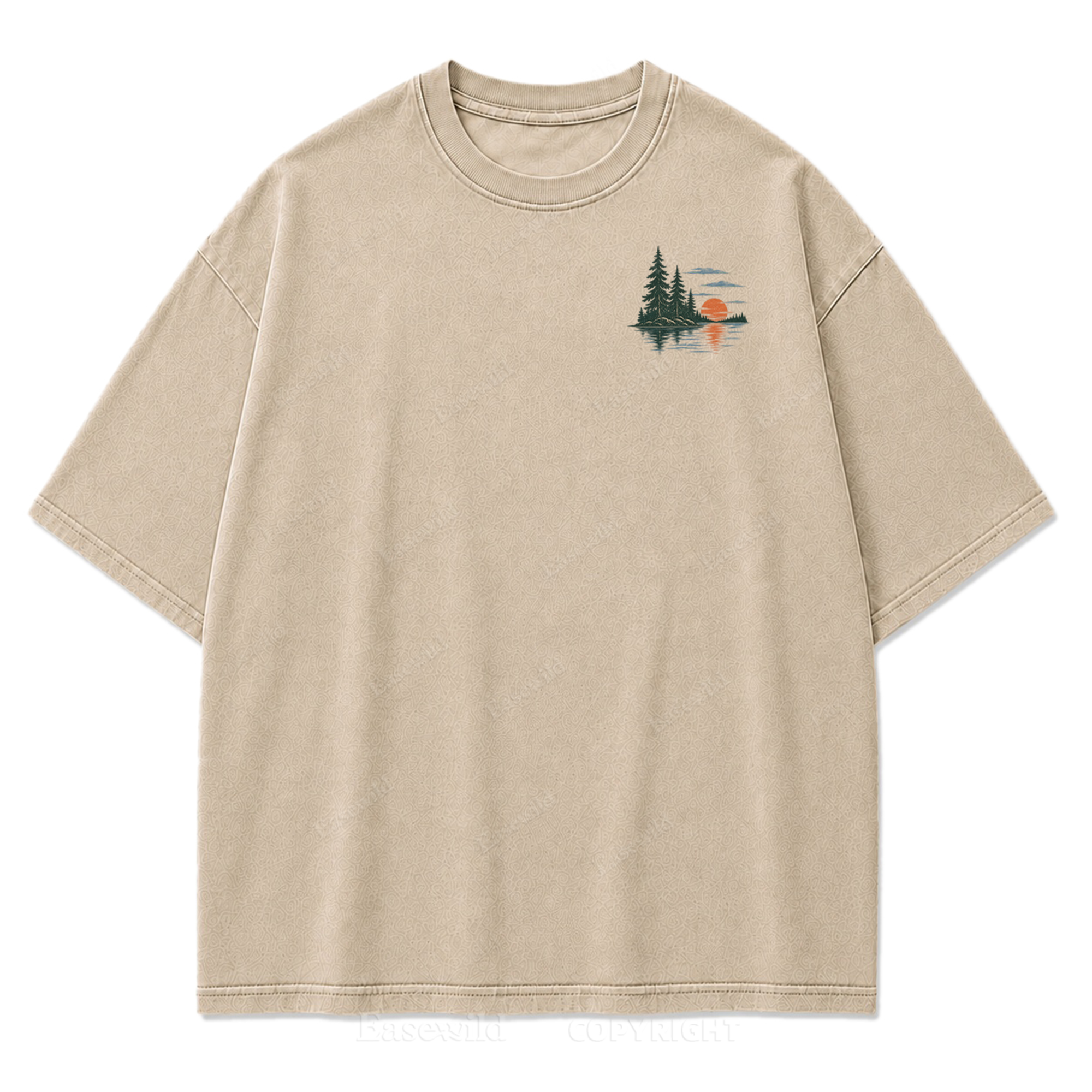 T-Shirt mit gewaschenem Aufdruck: Wo Seetage zu Erinnerungen werden