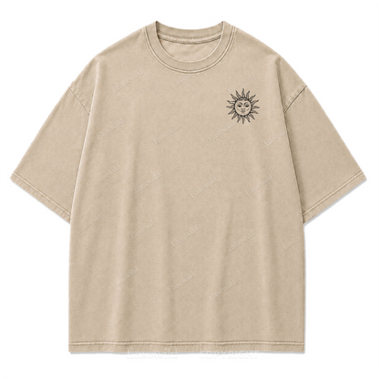 Spiritual Consciousness Sonne & Mond "Washed Print" T-Shirt