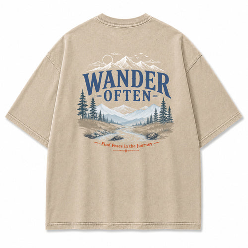 Wander Often Mountain River Graphic T-Shirt