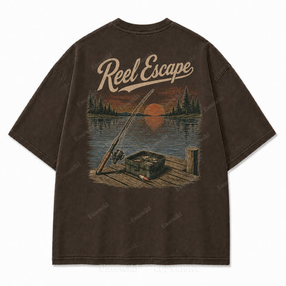 Reel Escape Lake Fishing Tee