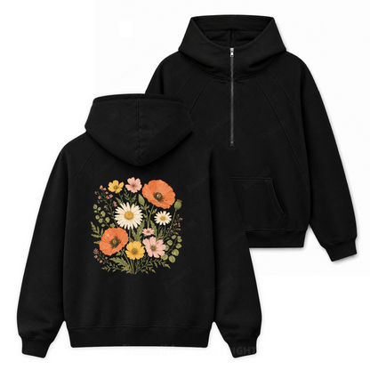 Wildflower Reverie-Zip Hoodie
