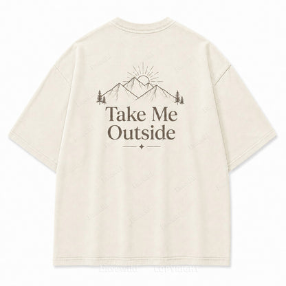 Take Me Outside Minimalist Mountain Tee