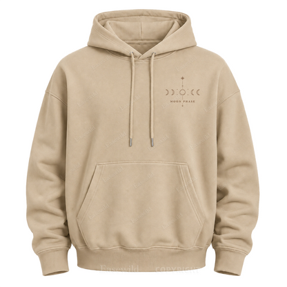 Kapuzenpullover mit Mondphasengrafik