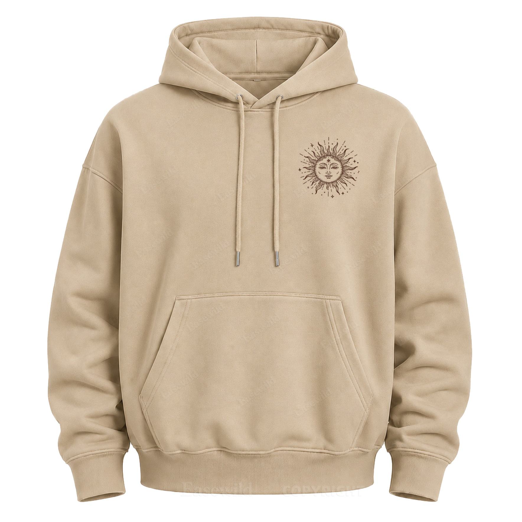 Sonne & Mond "Celestial Washed" Grafik-Kapuzenpullover