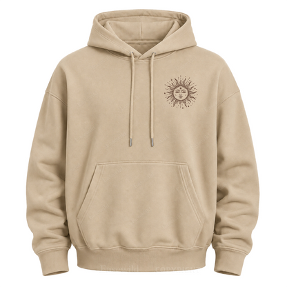 Sonne & Mond "Celestial Washed" Grafik-Kapuzenpullover