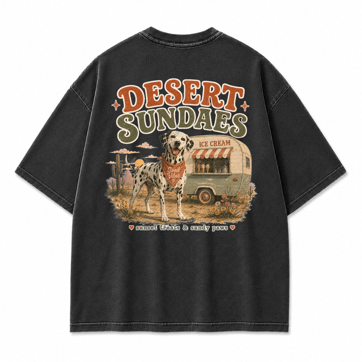 Desert Sundaes Dalmatian Graphic T-Shirt