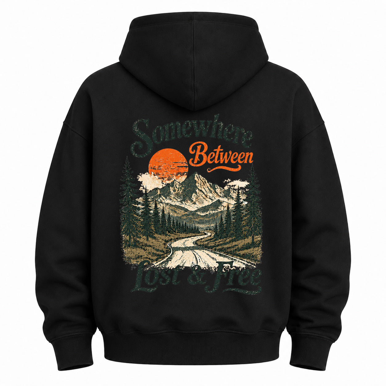 Somewhere Between Lost & Free Washed Hoodie