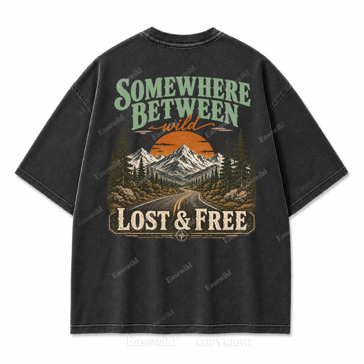 Somewhere Between Wild Washed Back Print Tee