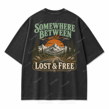 Somewhere Between Wild Washed Back Print Tee