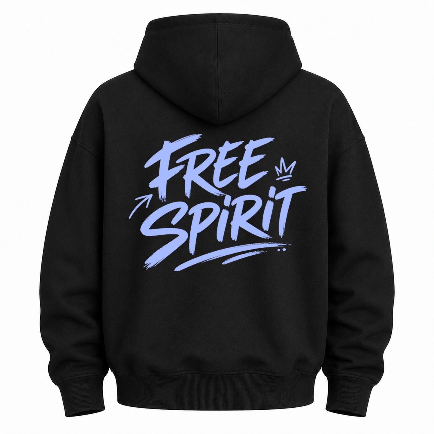 Free Spirit Brush Lettering Washed Hoodie