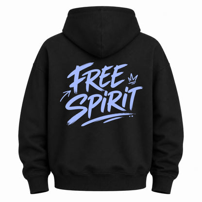 Free Spirit Brush Lettering Washed Hoodie