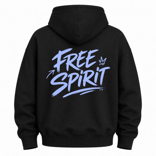 Free Spirit Brush Lettering Washed Hoodie