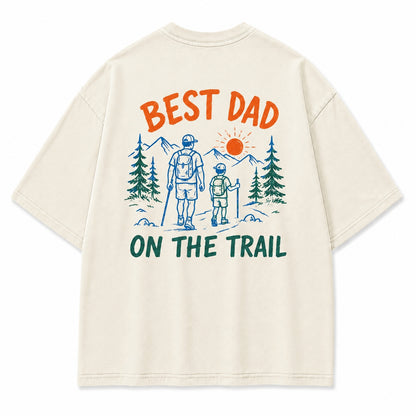 Best Dad On The Trail Outdoor Graphic Tee