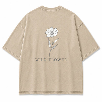 Wild Flower Line Art Graphic T-Shirt