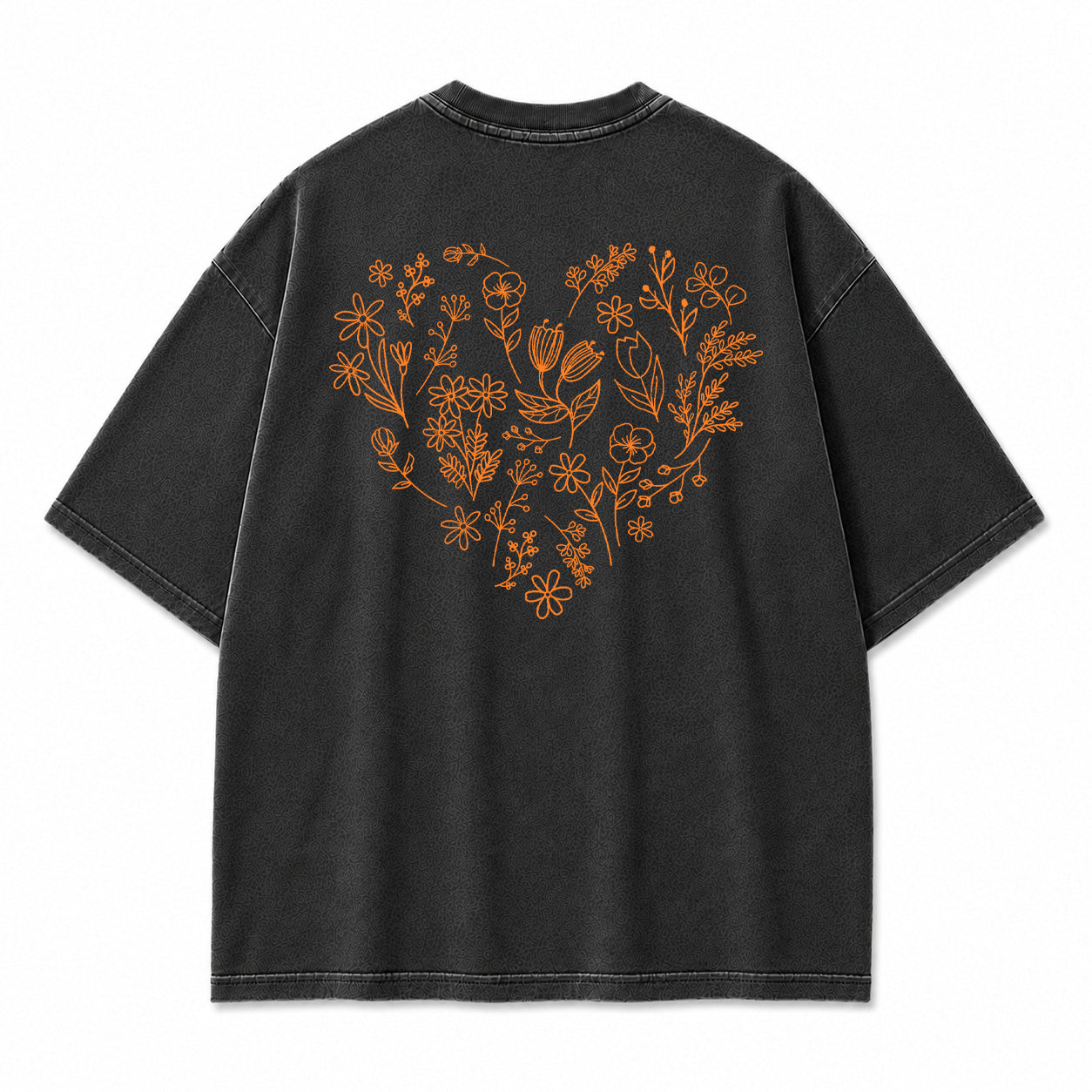 Wildflower Heart Botanical Graphic T-Shirt