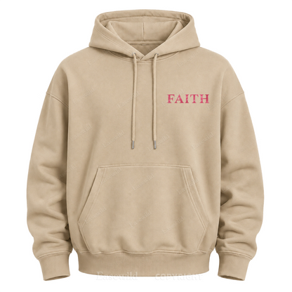 Faith Over Fear Pink Ribbon Graphic Hoodie