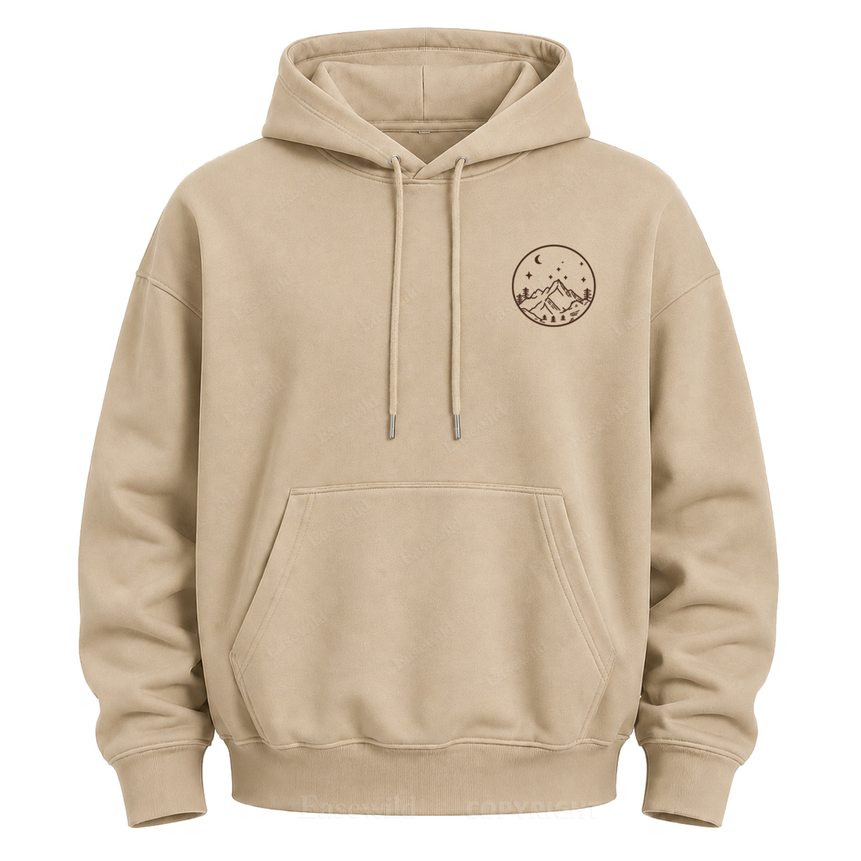 Celestial Mountain Sun & Moon Graphic Hoodie