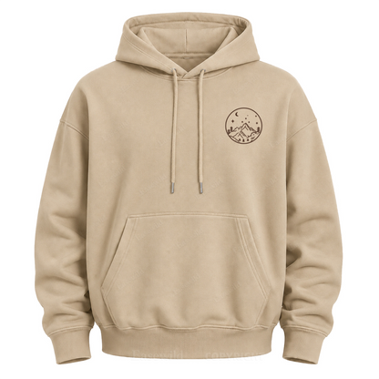 Celestial Mountain Sun & Moon Graphic Hoodie