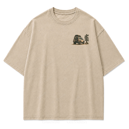 Desert Route Road Trip Washed Print Tee