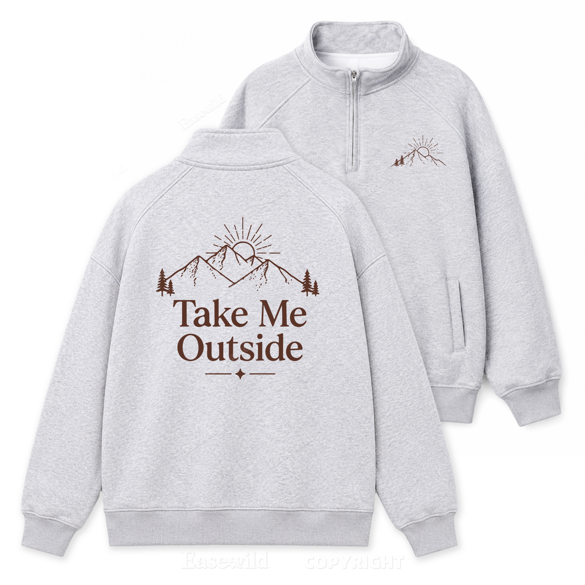 Take Me Outside Summit Zip Pullover Sweatshirt