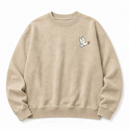 More Joy Less Noise Washed Sweatshirt