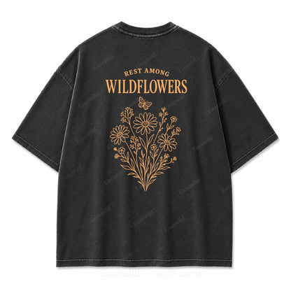 Rest Among Wildflowers Graphic Back Print Tee